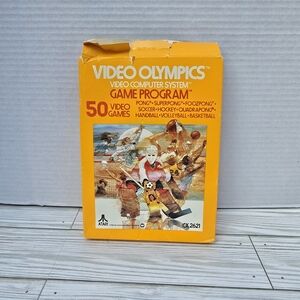Atari Video Olympics Game Program CX2621 Manual Original Box Gaming Electronic